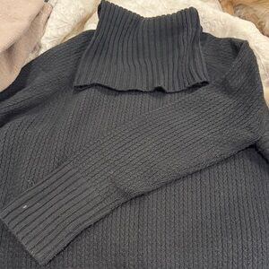 Mud Pie Hunter Green Ribbed Turtleneck Sweater